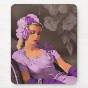 Sheila - Vierzigerjahre Abends-Abnutzung in der Mousepad