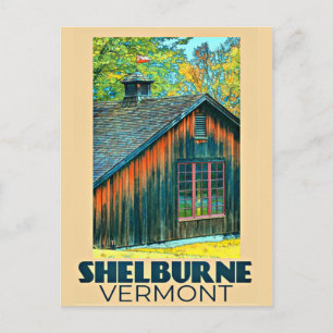 Shelburne, Reiseplakat Vermont Postkarte