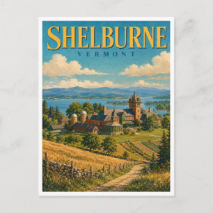 Shelburne Vermont Farm View GeoSaga Postkarte