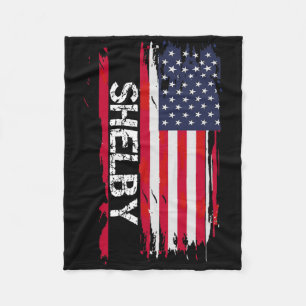 Shelby Flagge Amerika  Fleecedecke
