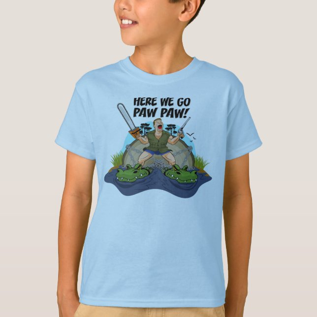Shelby l'homme de marais - ici nous allons T-shirt (Devant)