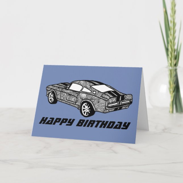 Shelby Mandala Art Birthday Card Karte (Vorderseite)