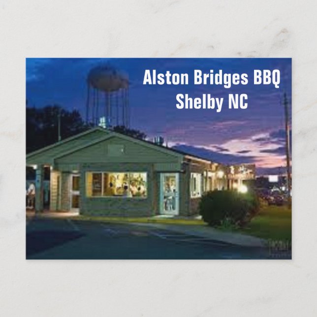 Shelby NC Carolina Carte postale Alston Bridges (Devant)