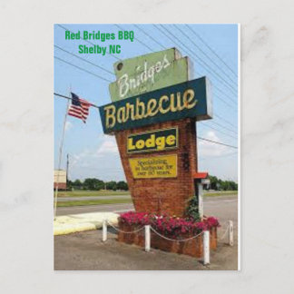 Shelby North Carolina NC Rote Brücken Postcard Postkarte