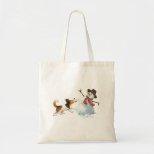 Sheldon der Sheltie und der Schneemann Tragetasche