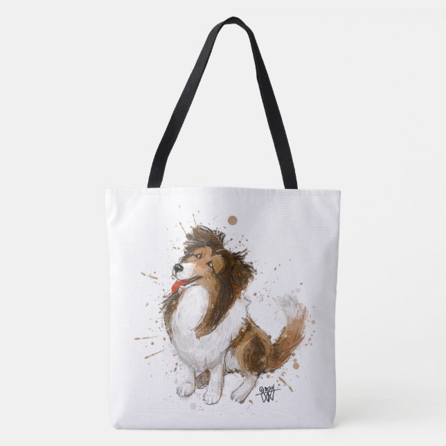 Sheldon die Sheltie Tasche (Vorderseite)