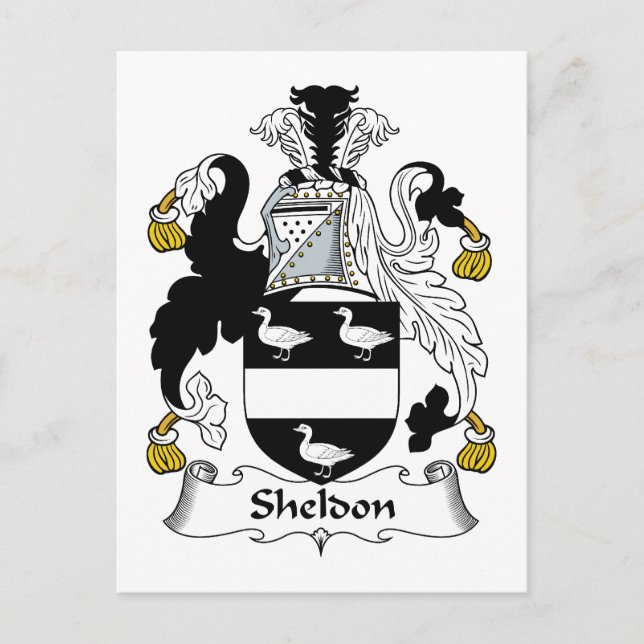 Sheldon Familienwappen Postkarte (Vorderseite)