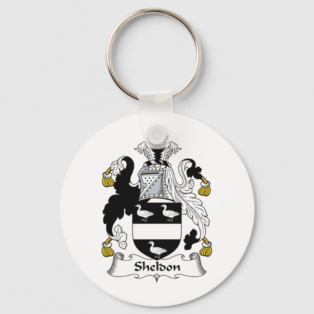 Sheldon Familienwappen Schlüsselanhänger (Vorderseite)