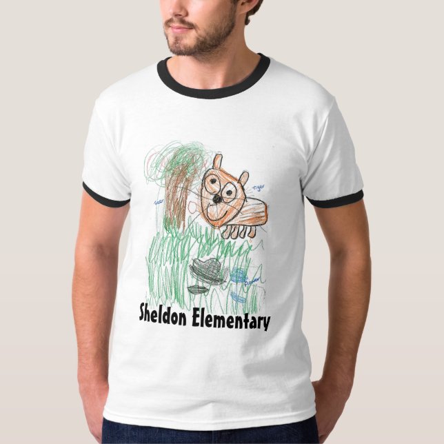 Sheldon grundlegender Kindertiger T-Shirt (Vorderseite)