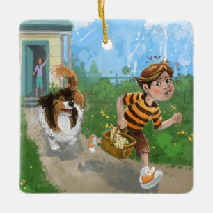 Sheldon und Davie Adventure Keramikornament