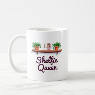 Shelfie Queen - Der Selfie-Moment der Pflanze Love Kaffeetasse