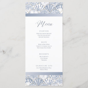 Shell Beach Wedding Event Menu Carte Plat