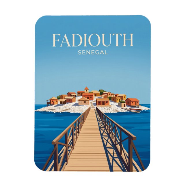 Shell Island (Fadiouth) Senegal wird zu Magnet (Vertikal)