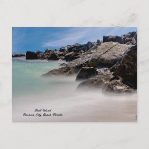 Shell Island Felsen und Wellen Postkarte