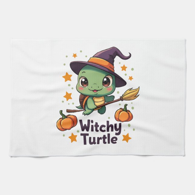 Shell Witch Turtle Geschirrtuch (Horizontal)