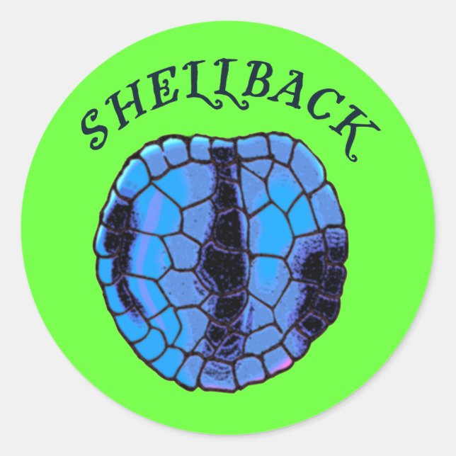 Shellback Runder Aufkleber (Vorderseite)
