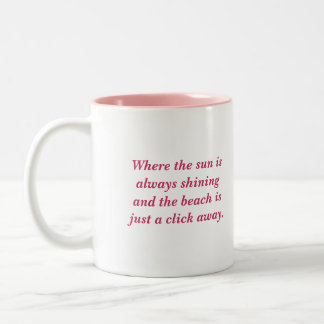 Shellbelles Tiki Hütten-Tasse Zweifarbige Tasse