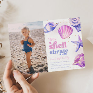 Shellebrate Photo Invitations d'anniversaire