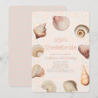 Shellebrate Seashell Realistisches Rosa Geburtstag
