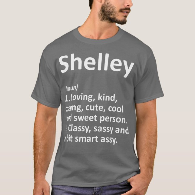 SHELLEY Definition Personalisiert T-Shirt (Vorderseite)