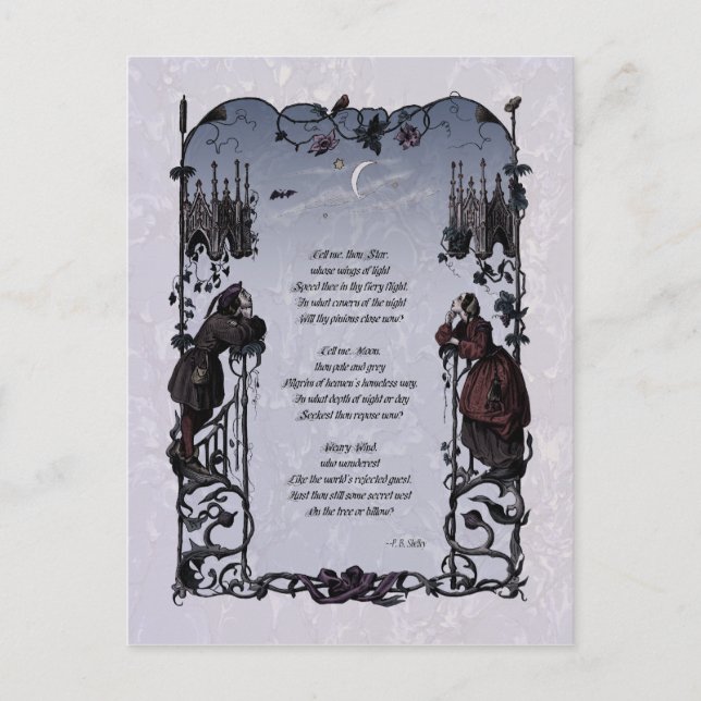 Shelley "Wanderers" Viktorianische Postkarte (Vorderseite)