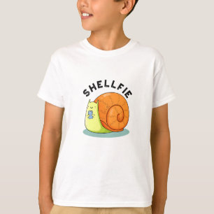 Shellfie Funny Snail Selfie Pun T-Shirt