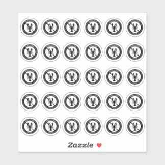 Shellfish Free Wedding Place Card Food Allergy Aufkleber