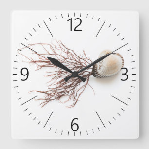Shellfish Quadratische Wanduhr