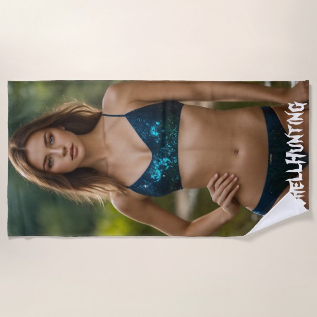 #ShellHunting Beach Towel Strandtuch (Vorderseite)
