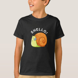 Shello Funny Snail Handy Pub Dark BG T-Shirt