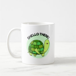 Shello There Funny Tortoise Pun Kaffeetasse