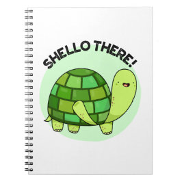 Shello There Funny Tortoise Pun Notizblock