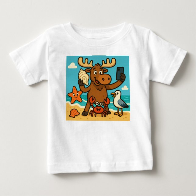 Shellphone Selfies – Beach Fun T-Shirt für Kinder (Vorderseite)