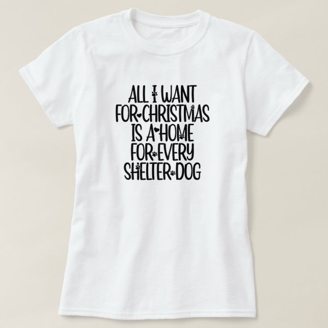 Shelter Dog Weihnachtszeit T - Shirt (Design vorne)