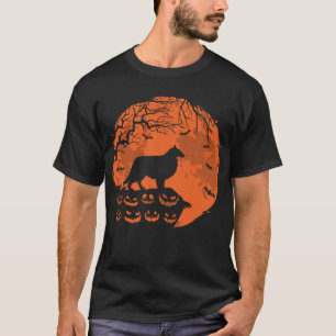 Sheltie and Moon Halloween Hund Lover Geschenk T-Shirt