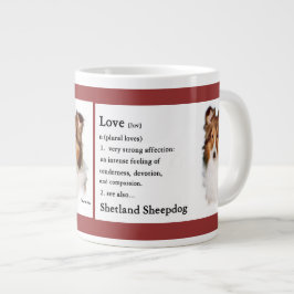 Sheltie Art Liebe ist Jumbo-Tasse