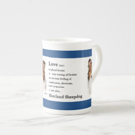 Sheltie Art Liebe ist Prozellantasse