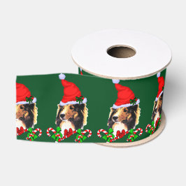 Sheltie Christmas Merry Ripsband