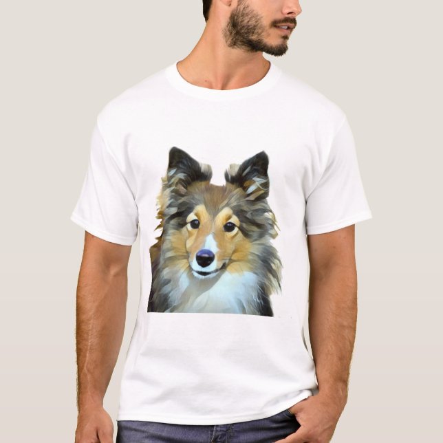 Sheltie Collie Herde Hund T-Shirt (Vorderseite)