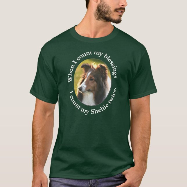 Sheltie, das #2 segnet T-Shirt (Vorderseite)