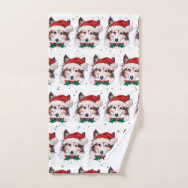 Sheltie Dog Breed Christmas Stars Handtuch