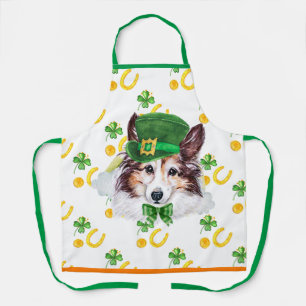 Sheltie Ferienhaus Dekoration St. Patrick's Day Hu Schürze