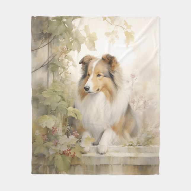 Sheltie Fleecedecke (Vorderseite)