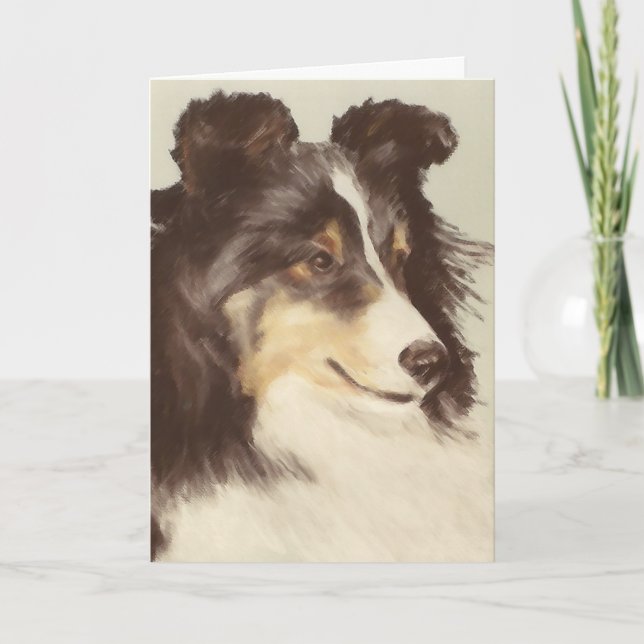 Sheltie Gruß-Karte Karte (Vorderseite)
