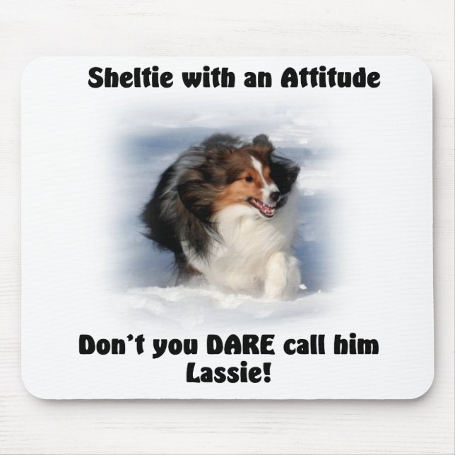 Sheltie Haltung Mousepad (Vorne)