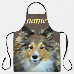 Sheltie Hund Liebe Multimedia-Druckmaschine Schür Schürze