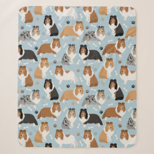 Sheltie Hunde Knochen und Paare Sherpadecke