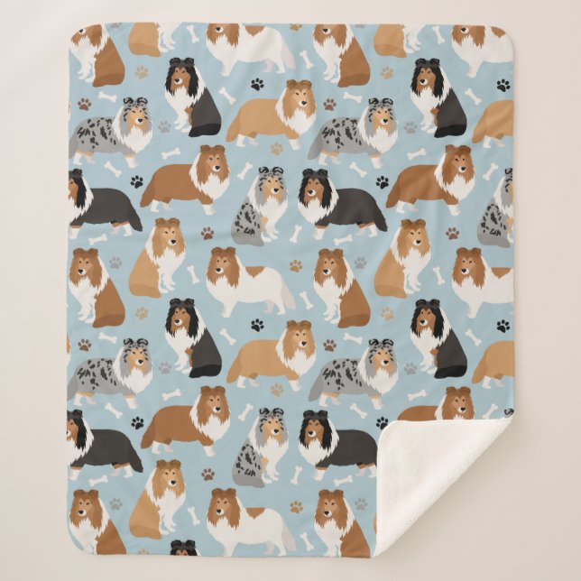 Sheltie Hunde Knochen und Paare Sherpadecke (Vorderseite)