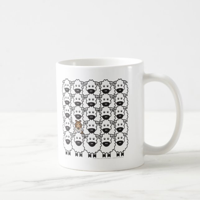 Sheltie in den Schafen Kaffeetasse (Rechts)