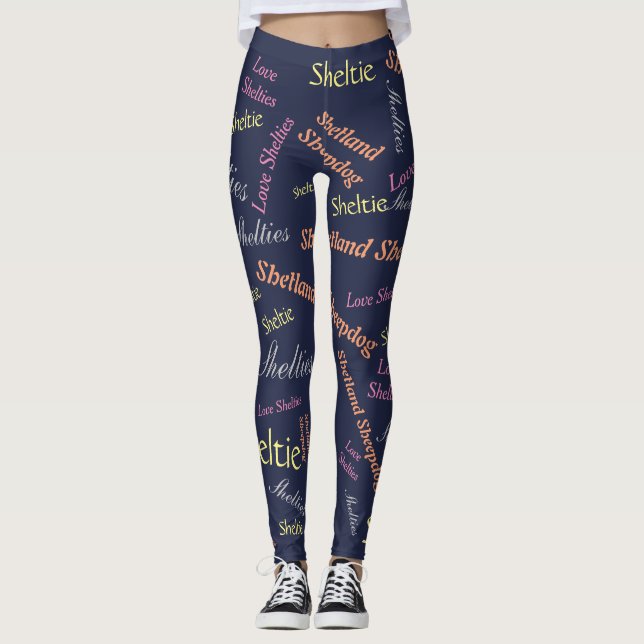 Sheltie Liebe Leggings (Vorderseite)